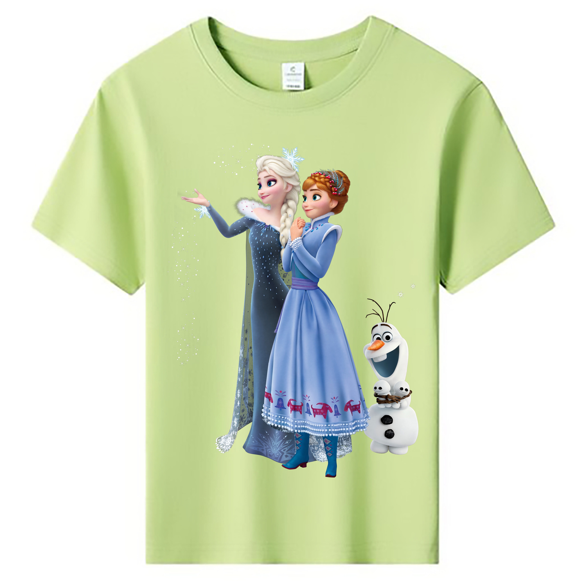 （画像用） アナと雪の女王 アンナ エルサ Frozen Anna Elsa 綿100％キッズTシャツ（フロントプリント）